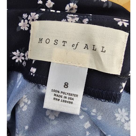 MOST OF ALL Quinn Skirt Midnight Posies Floral Womens Size 8 *NWT - Picture 5 of 5